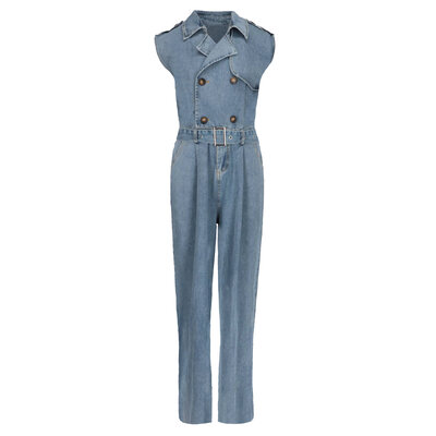JAIMY Vieve trench look denim jumpsuit blue