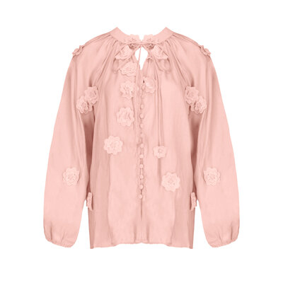 JAIMY Noortje flower detail blouse pink