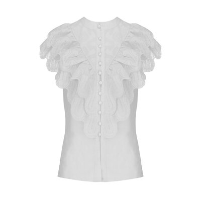 JAIMY Yasmijn broderie blouse white