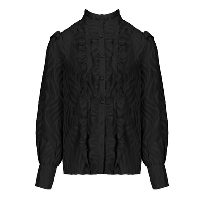 JAIMY Yolanda ruffle blouse black
