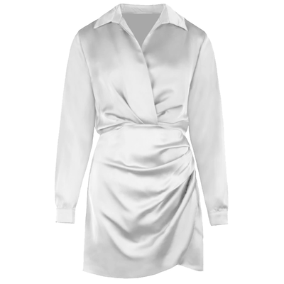JAIMY Meghan satin dress white