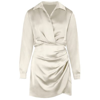 JAIMY Meghan satin dress creme