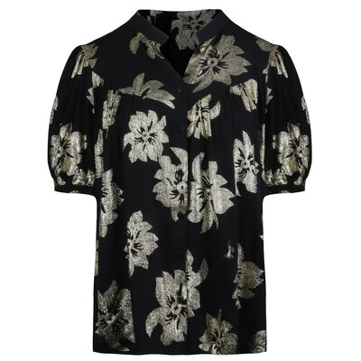 JAIMY Kenna metallic print blouse black