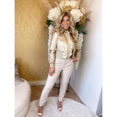 JAIMY Silvana vegan leather jacket gold