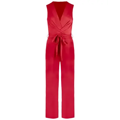 JAIMY Noemi sleeveless travel jumpsuit red