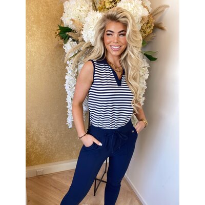 JAIMY Sharlene travel stripe top navy