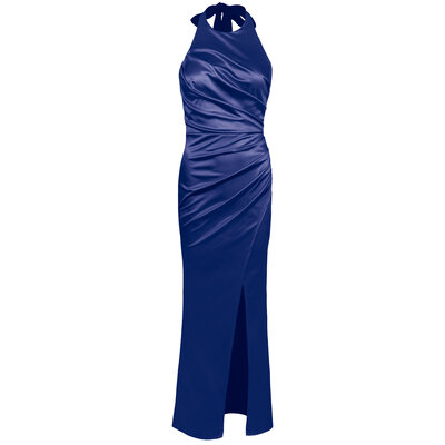 JAIMY Rosie silk maxi dress cobalt blue