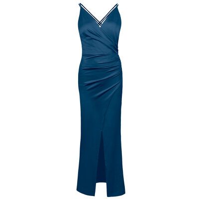 JAIMY Maia silk maxi dress dark blue