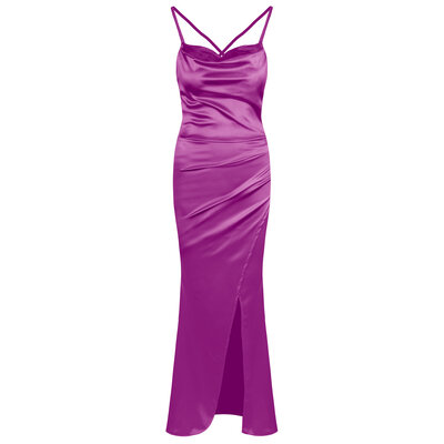 JAIMY Amalia silk maxi dress magenta