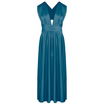 JAIMY Annie multiple ways satin dress teal