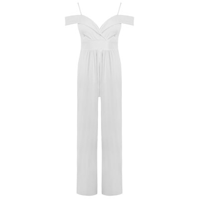 JAIMY Jazmin off shoulder jumpsuit white