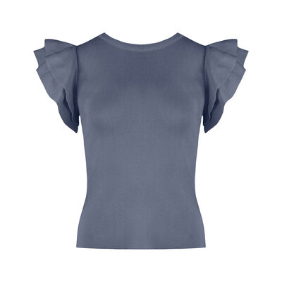 JAIMY Mckinley ruffle top dark blue