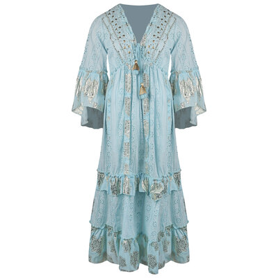JAIMY Zariah maxi boho dress aqua