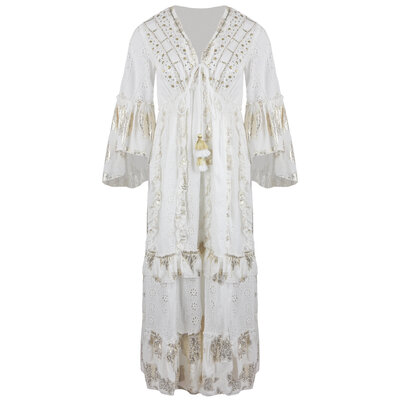 JAIMY Zariah maxi boho dress white
