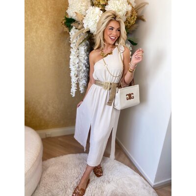 JAIMY Bibi one shoulder dress beige