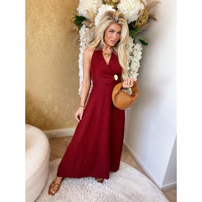 JAIMY Lot halter maxi dress bordeaux