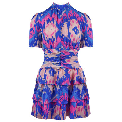 JAIMY Ezra printed dress blue