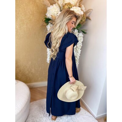 JAIMY Boheme chic volants dress navy