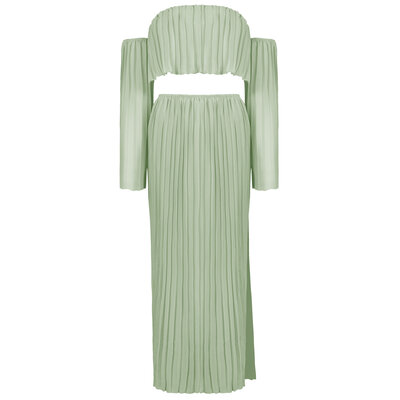 JAIMY Brinley plisse set green