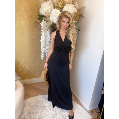 JAIMY Pippa travel knot maxi dress black