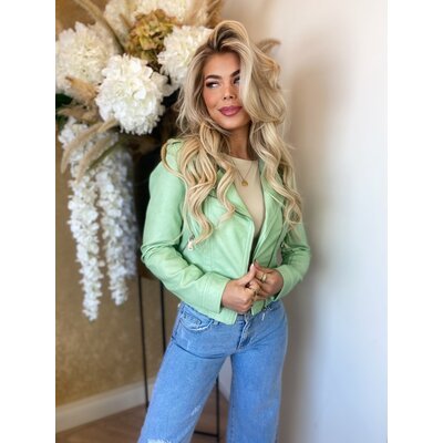 JAIMY Lizzy leather jacket mint