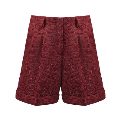 JAIMY Juliet tweed short bordeaux