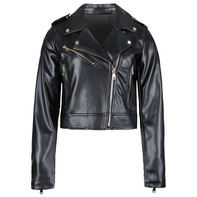 JAIMY Brylee gold detail leather jacket