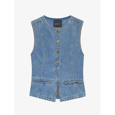 NIKKIE Kyle waistcoat mid blue
