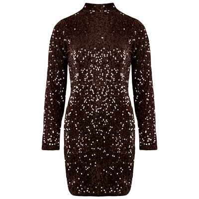 JAIMY Rosa sequin dress brown