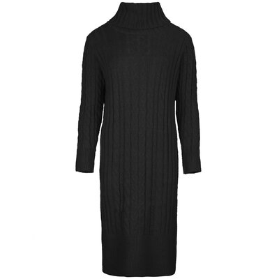 JAIMY Cable knit midi dress black