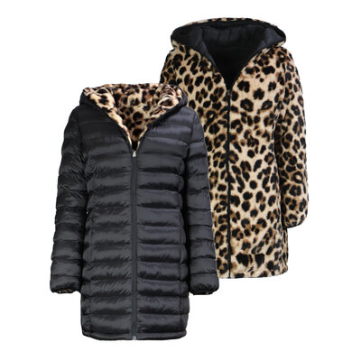 JAIMY OH MY FLUFFY 2WAYSTOWEAR jacket leopard