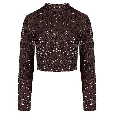 JAIMY Rosa sequin top brown