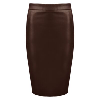 JAIMY Hannah leather skirt brown