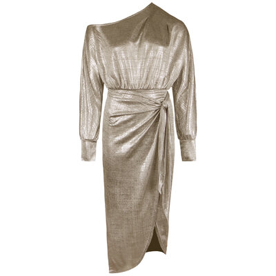 JAIMY Talia metallic dress gold