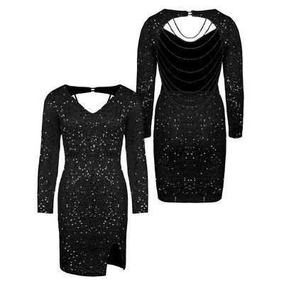 JAIMY Emery open back sequin dress black