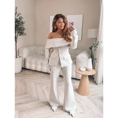 JAIMY Liora offshoulder blazer beige