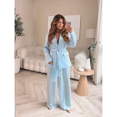 JAIMY Dhanee silk pantalon light blue