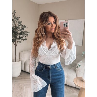 JAIMY Loua lace top white