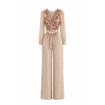 JAIMY The icon sequin jumpsuit beige