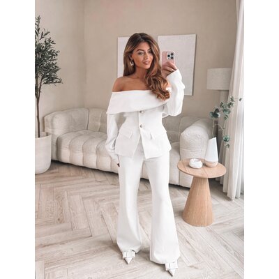 JAIMY Liora offshoulder blazer creme