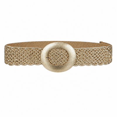 JAIMY Bobby braid elastic belt gold