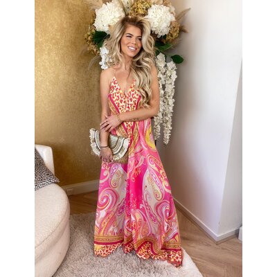 JAIMY Satin Belle dress coral