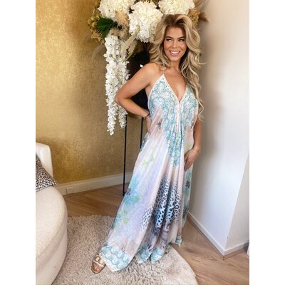 JAIMY Satin Nori dress sea blue