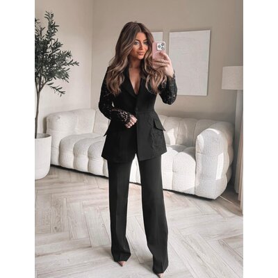 JAIMY Limited Lace & Tailor blazer black