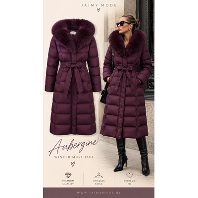 JAIMY Vilo faux fur jacket aubergine