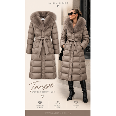 JAIMY Vilo faux fur jacket taupe