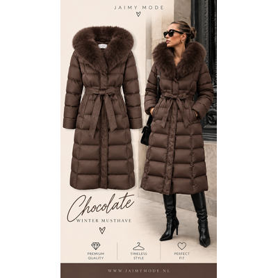 JAIMY Vilo faux fur jacket chocolate