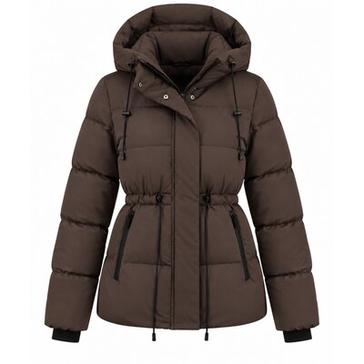 JAIMY Thom short puffer jacket chocolate