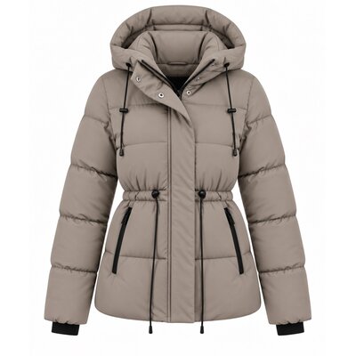 JAIMY Thom short puffer jacket taupe