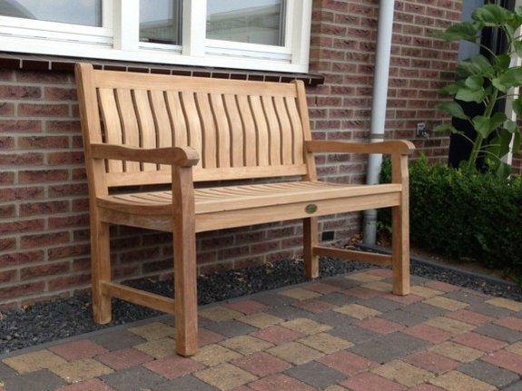 bescherming pellet Woestijn Teak tuinbank Bergamo 120cm - Puurteak Meubelen